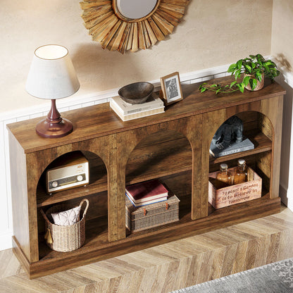 Farmhouse Console Table, 63-Inch Long Entryway Table