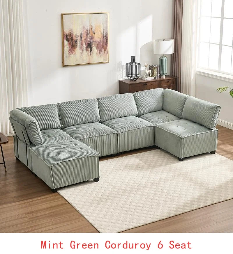 Modular Sectional Sofa With Reversible Chaise,
