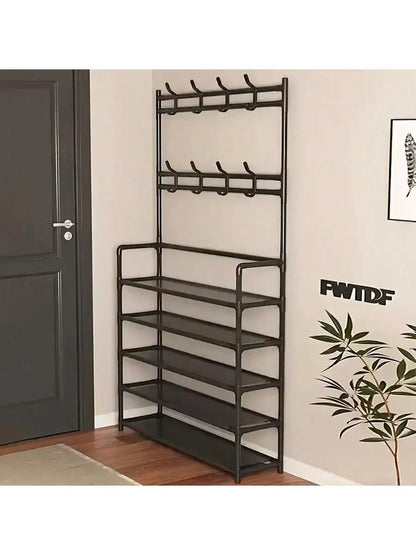 Insoles and shoe storage racks, & 5-tier hat rack with shelves -