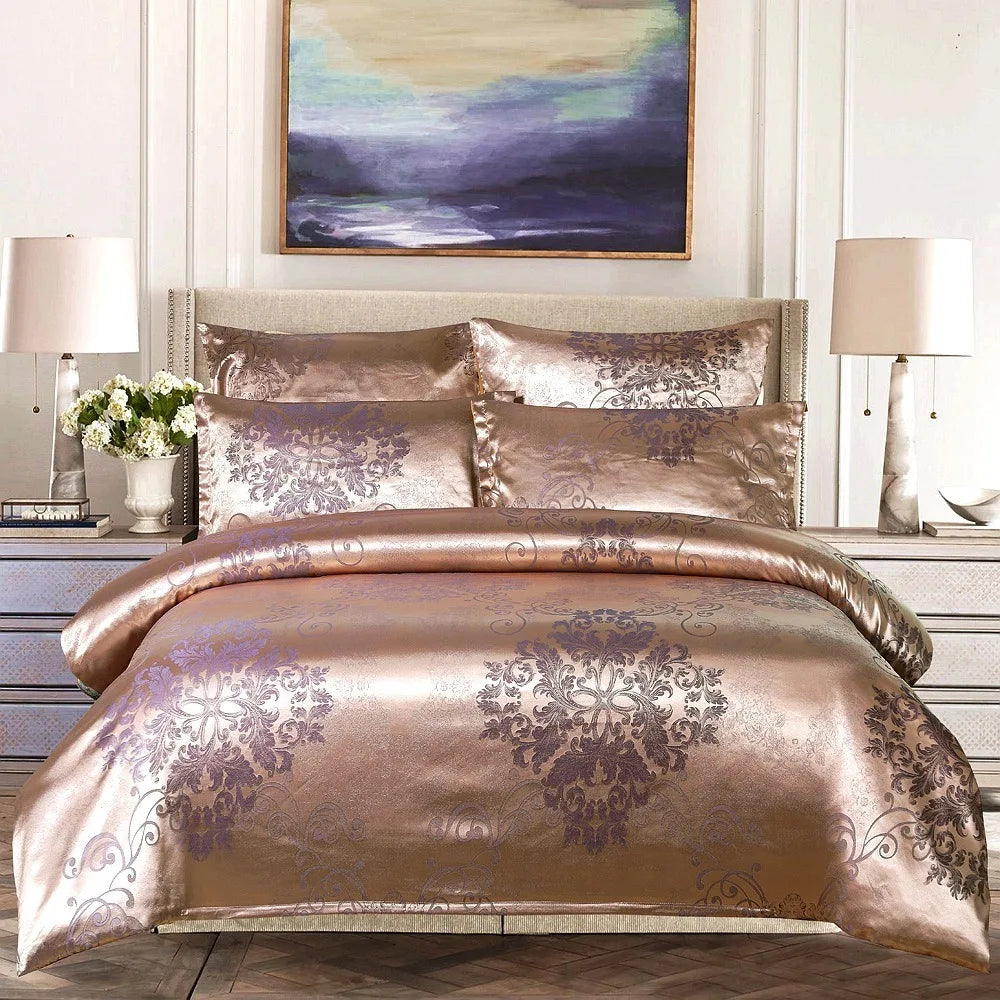 Duvet Cover Set  Pillow Case Silk & Glossy