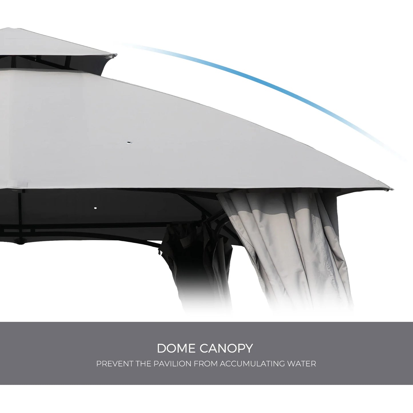 10x13 FT Gazebo Double Soft Top Canopy Anti-UV